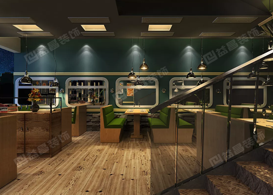 绿皮火车主题餐厅装修案例
