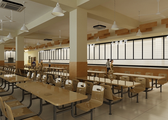 吉安职业技术学院食堂装修设计案例