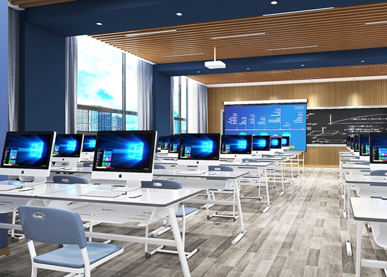 江西应用技术学院计算机教室设计装修案例